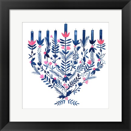 Framed Boho Hanukkah II Print