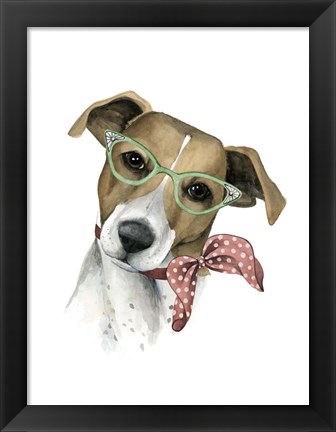 Framed Vogue Dog I Print