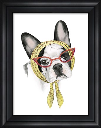 Framed Vogue Dog II Print