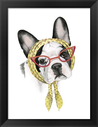 Framed Vogue Dog II Print