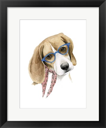 Framed Vogue Dog III Print