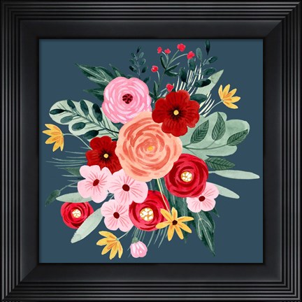 Framed Sweet Hearts Bouquet II Print