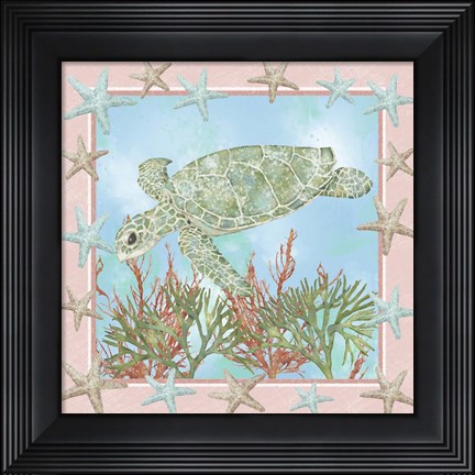 Framed Coastal Life II Print