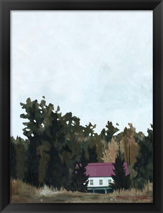 Framed Forest Cottage I Print