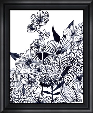 Framed Wildflower Tangle III Print
