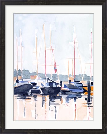 Framed Watercolor Boat Club II Print