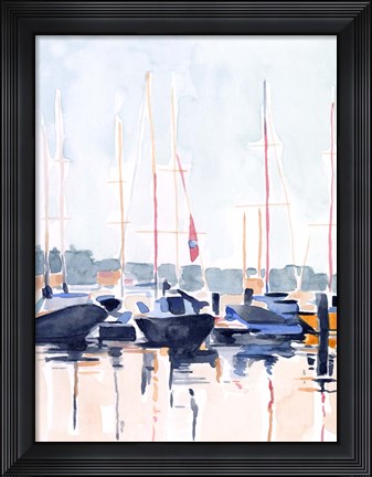 Framed Watercolor Boat Club II Print