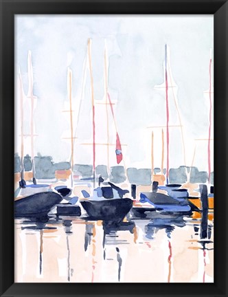 Framed Watercolor Boat Club II Print