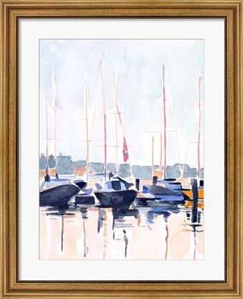 Framed Watercolor Boat Club II Print