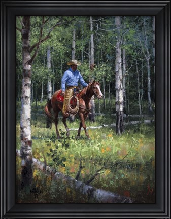 Framed Through the Aspen Print