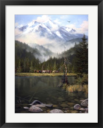 Framed As the Mist Slowly Rises Print