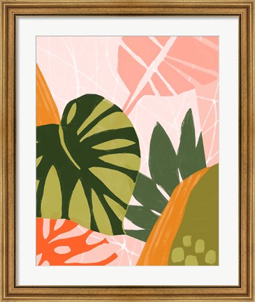Framed Jungle Collage I Print