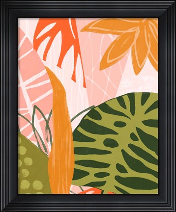 Framed Jungle Collage II Print