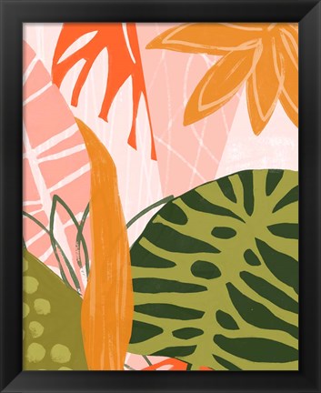 Framed Jungle Collage II Print