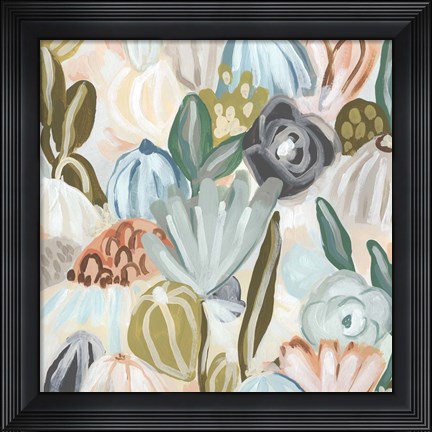 Framed Parasol Garden II Print