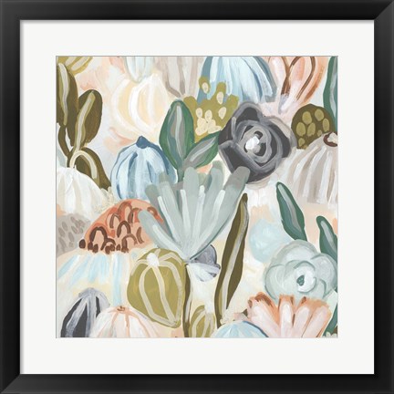 Framed Parasol Garden II Print