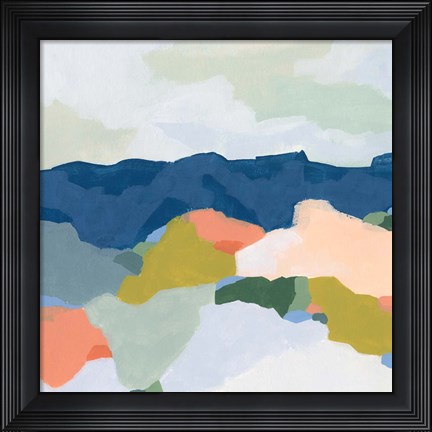 Framed Mountain Mosaic I Print