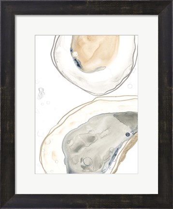 Framed Ocean Oysters I Print