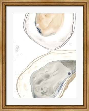 Framed Ocean Oysters I Print