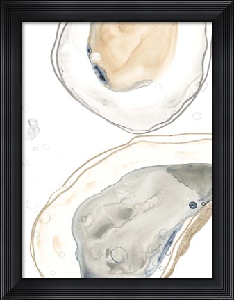 Framed Ocean Oysters I Print
