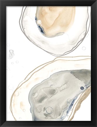 Framed Ocean Oysters I Print