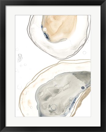 Framed Ocean Oysters I Print