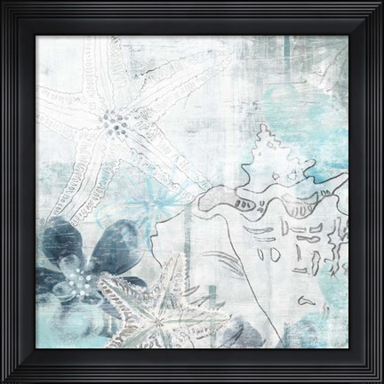 Framed Ocean Abstraction I Print