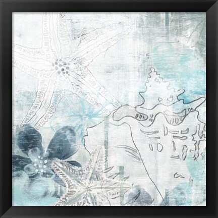 Framed Ocean Abstraction I Print