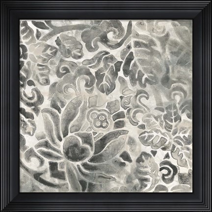 Framed Antique Stone Tile II Print
