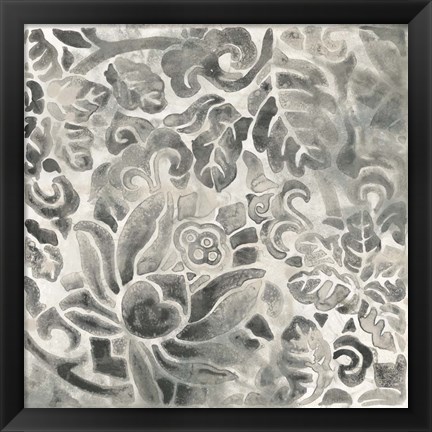 Framed Antique Stone Tile II Print