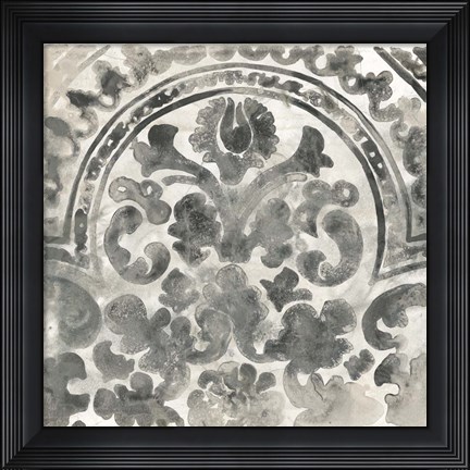 Framed Antique Stone Tile III Print