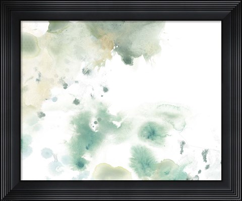 Framed Marble Seafoam I Print