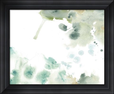 Framed Marble Seafoam II Print