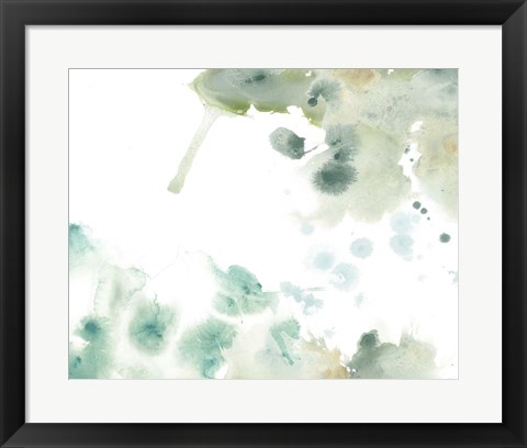 Framed Marble Seafoam II Print