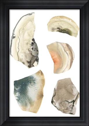 Framed Geode Segments I Print