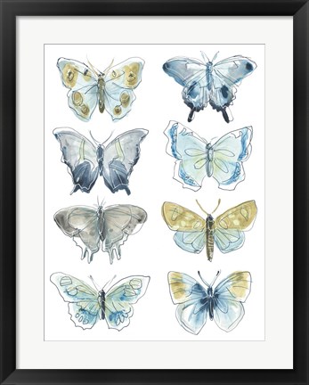 Framed Butterfly Blues I Print