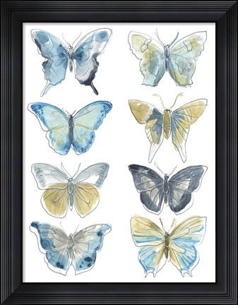 Framed Butterfly Blues II Print