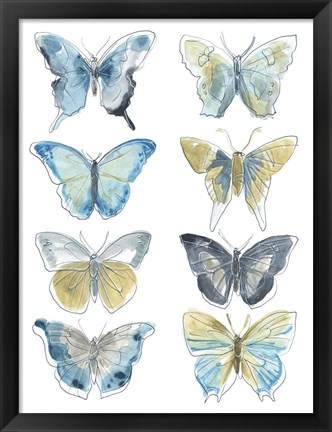 Framed Butterfly Blues II Print