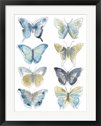 Framed Butterfly Blues II Print