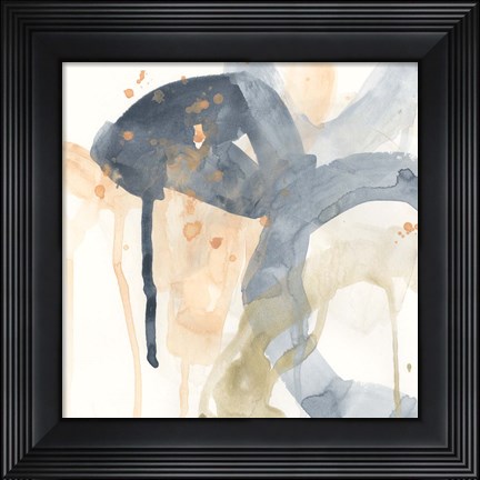 Framed Liquid Blueprint I Print