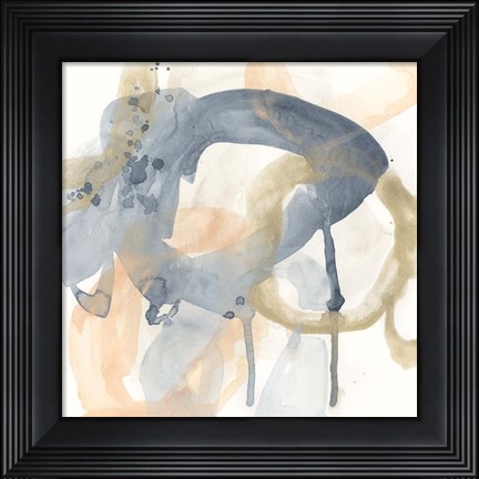 Framed Liquid Blueprint V Print