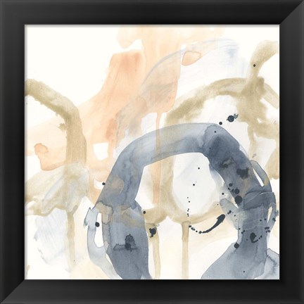 Framed Liquid Blueprint IX Print