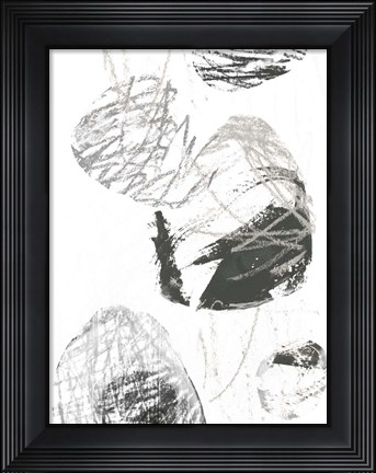Framed Scribble Stones I Print