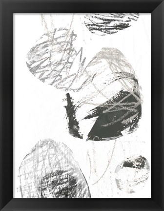 Framed Scribble Stones I Print