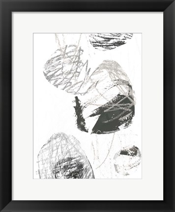 Framed Scribble Stones I Print