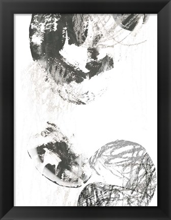Framed Scribble Stones III Print