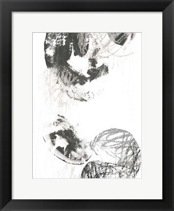 Framed Scribble Stones III Print