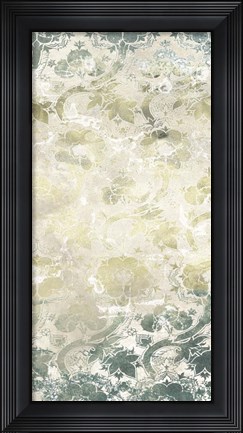 Framed Emerald Textile II Print