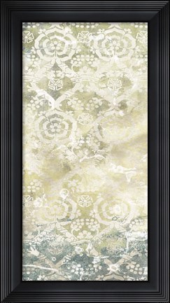 Framed Emerald Textile III Print