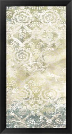 Framed Emerald Textile III Print